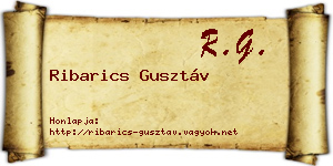 Ribarics Gusztáv névjegykártya
