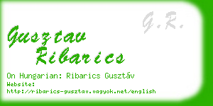gusztav ribarics business card