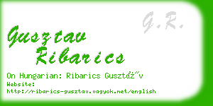 gusztav ribarics business card